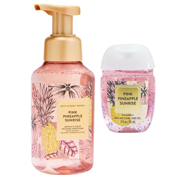 Bath & Body Works Other - Bath & Body Works Pink Pineapple Sunrise Gentle & Clean Foaming Soap + PocketBac